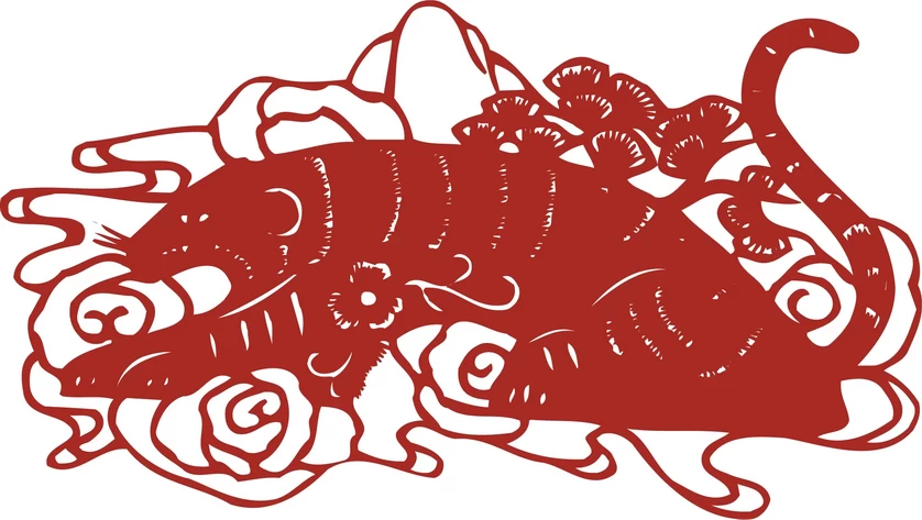 中国风中式传统喜庆民俗人物动物窗花剪纸插画边框AI矢量PNG素材【1554】